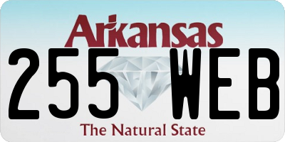 AR license plate 255WEB