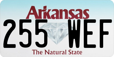 AR license plate 255WEF
