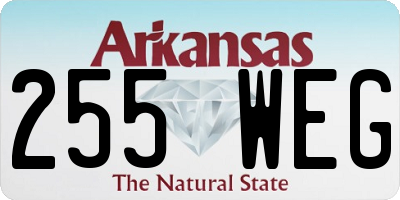 AR license plate 255WEG