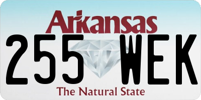 AR license plate 255WEK