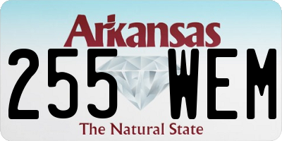 AR license plate 255WEM