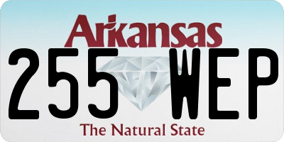 AR license plate 255WEP
