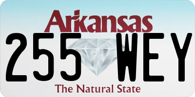 AR license plate 255WEY