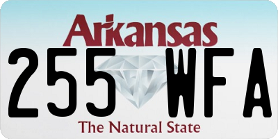 AR license plate 255WFA