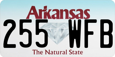 AR license plate 255WFB