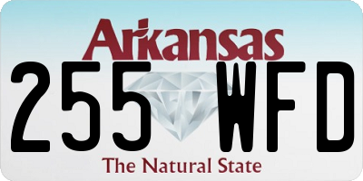 AR license plate 255WFD