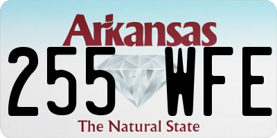 AR license plate 255WFE