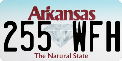 AR license plate 255WFH