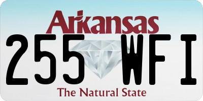 AR license plate 255WFI
