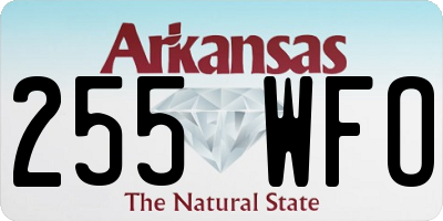AR license plate 255WFO