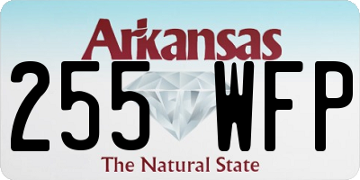 AR license plate 255WFP