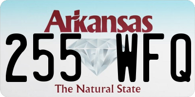AR license plate 255WFQ