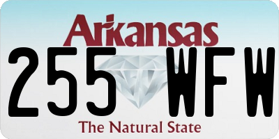 AR license plate 255WFW