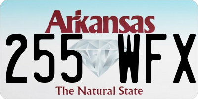 AR license plate 255WFX
