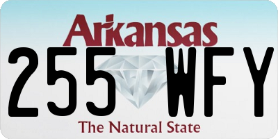 AR license plate 255WFY