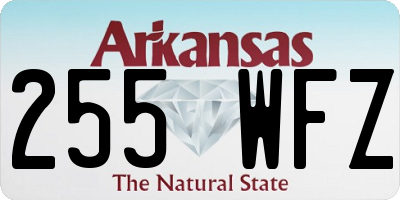 AR license plate 255WFZ