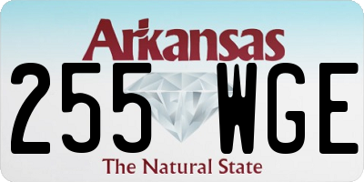 AR license plate 255WGE