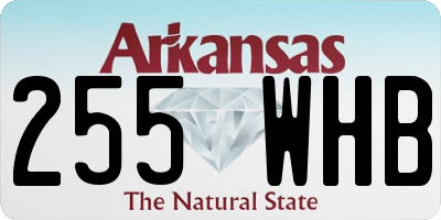 AR license plate 255WHB