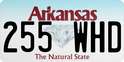 AR license plate 255WHD