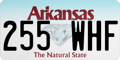 AR license plate 255WHF