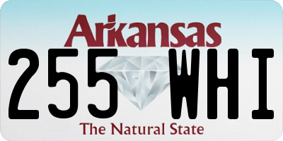 AR license plate 255WHI