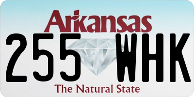 AR license plate 255WHK
