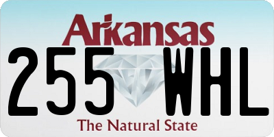 AR license plate 255WHL