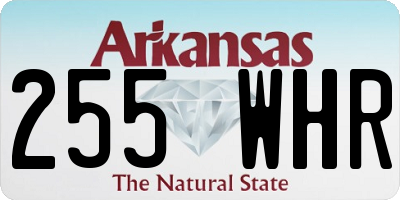 AR license plate 255WHR