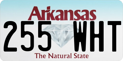 AR license plate 255WHT