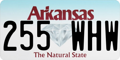 AR license plate 255WHW