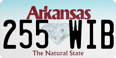 AR license plate 255WIB