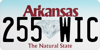 AR license plate 255WIC