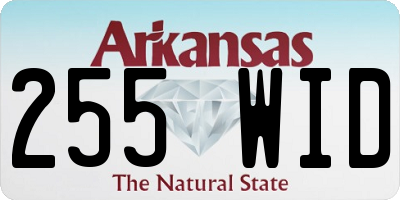 AR license plate 255WID