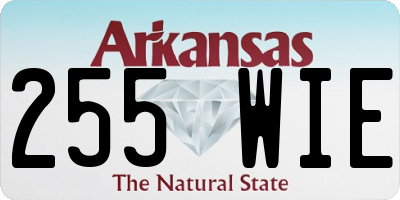 AR license plate 255WIE