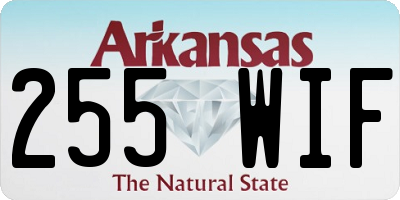 AR license plate 255WIF