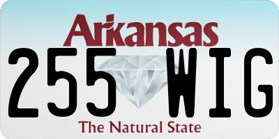 AR license plate 255WIG