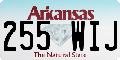 AR license plate 255WIJ
