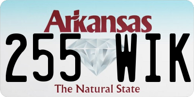 AR license plate 255WIK