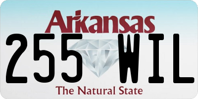 AR license plate 255WIL