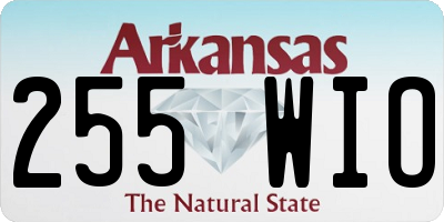 AR license plate 255WIO