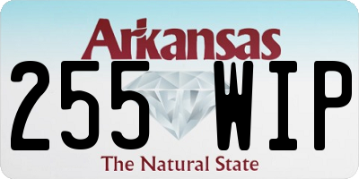 AR license plate 255WIP