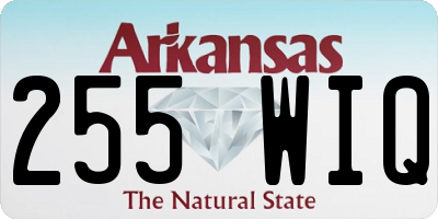 AR license plate 255WIQ