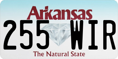 AR license plate 255WIR