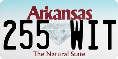 AR license plate 255WIT