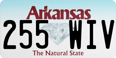 AR license plate 255WIV