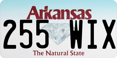 AR license plate 255WIX