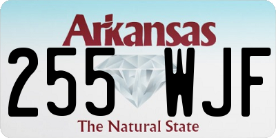 AR license plate 255WJF