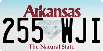 AR license plate 255WJI