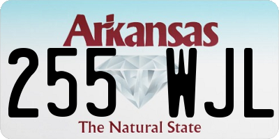 AR license plate 255WJL