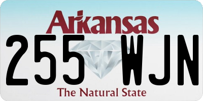 AR license plate 255WJN